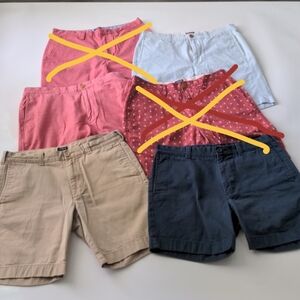 J Crew Factory Short bundle, 4 pairs size 31-33 waist